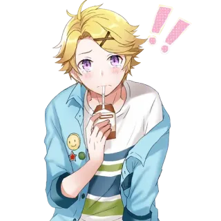 😢 Anime, Sticker, Lindo, Dibujos animados, Bebida, Personaje telegram sticker