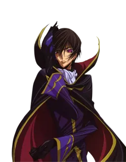😏 Lelouch Lamperouge Code Geass Anime, Lelouch, Code Geass, Personnage d'anime, Magie telegram sticker