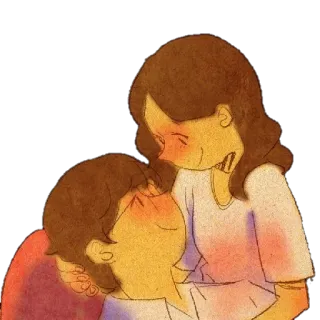 😊 peluk, cinta, kartun, kasih sayang, afeksi telegram sticker