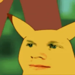 🤔 Pikachu pikachu, meme, gracioso, pokemon telegram sticker