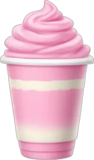 🤩 Smoothie, Getränk, Getränk, Dessert, Rosa, Süß telegram sticker
