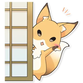 🤗 fuchs, tier, cartoon, süß, aufkleber, charakter whatsapp sticker