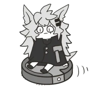 🧹 anime, animal, robot, roomba, cartoon telegram sticker
