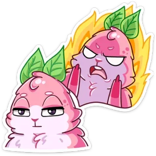 😡 สัตว์, สติกเกอร์, น่ารัก, โกรธ, ตลก telegram sticker
