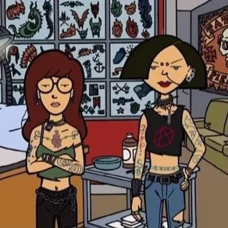 🌟 Daria cartoon, daria, tattoo, animation telegram sticker