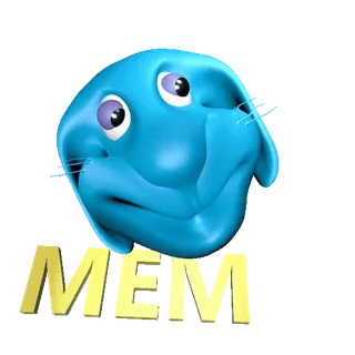 🐰 MEM mem, meme, engraçado, azul, desenho animado telegram sticker