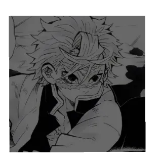 😄 Sanemi Shinazugawa Demon Slayer Anime, Manga, Demon Slayer, Sanemi Shinazugawa, Personnage telegram sticker