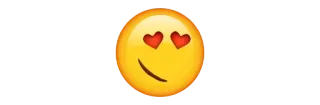 ❤ emoji, amor, ojos de corazón telegram sticker