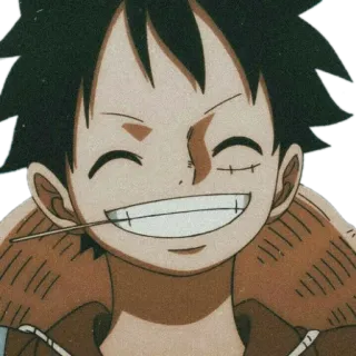 😄 Monkey D. Luffy One Piece anime, one piece, luffy, monkey d luffy, cartoon telegram sticker
