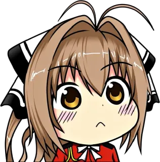 🙁 anime, manga, cartoon, chibi, sticker, cute telegram sticker