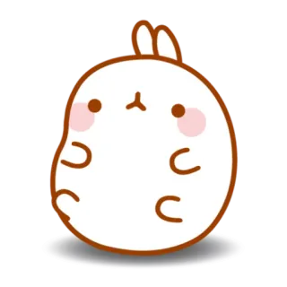😶 molang, hase, niedlich, kawaii, kaninchen, tier, aufkleber telegram sticker