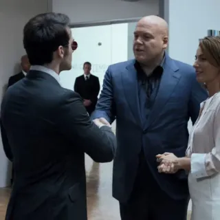 🥊 Wilson Fisk Daredevil affaires, homme, accord, poignée de main, crime, loi whatsapp sticker