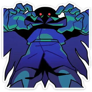 🎃 монстр, существо, фэнтези, мультфильм, персонаж, дизайн монстра telegram sticker