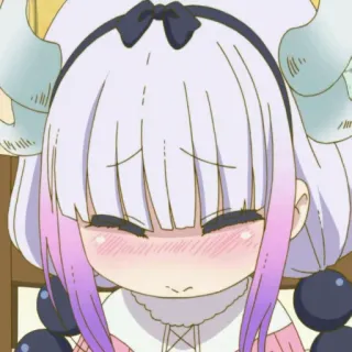 😔 Kanna Kamui Miss Kobayashi's Dragon Maid アニメ, マンガ, カンナ, ドラゴン, かわいい, カワイイ, 小林さんちのメイドラゴン telegram sticker