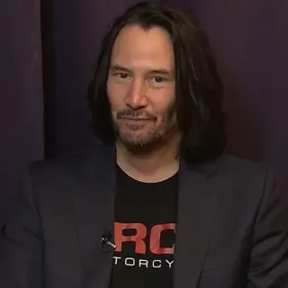 😐 Keanu Reeves Schauspieler, Promi, Porträt, Mann, Filmstar telegram sticker