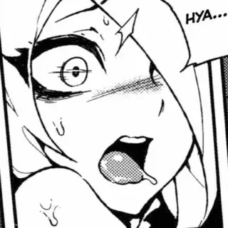 🙈 HYA... anime, manga, espressione, scioccato, sudore telegram sticker