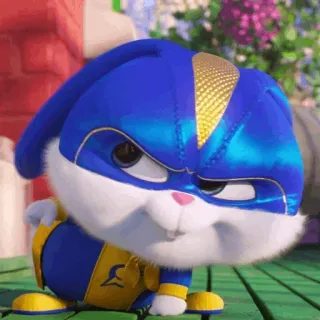 🍬 Snowball The Secret Life of Pets rabbit, bunny, blue, cartoon, animal, pet telegram sticker