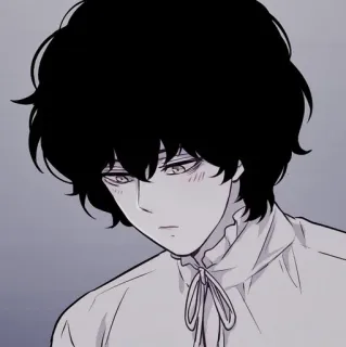 ☕️ anime, cartoon, illustration, manga, portrait, emo whatsapp sticker