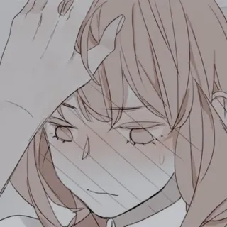 ✖️ anime, cartoon, sad, girl telegram sticker