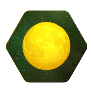 🌕 moon, celestial, night, space, yellow, orb telegram sticker