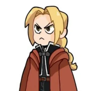😾 Edward Elric Fullmetal Alchemist Anime, Mangá, Desenho animado, Edward Elric, Fullmetal Alchemist telegram sticker