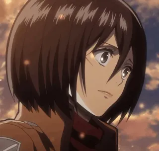 🌿 Mikasa Ackerman Attack on Titan anime, manga, character, girl, Mikasa telegram sticker