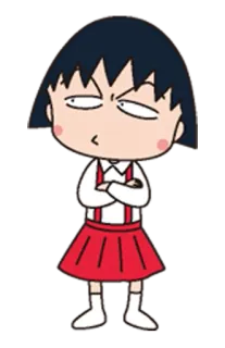 😤 Maruko Chibi Maruko-chan Anime, Chibi, Maruko, Dessin animé, Fille telegram sticker