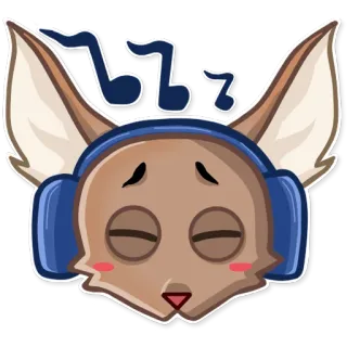 🎧 猫, 音楽, ヘッドホン, 聴く, 眠い, 動物, かわいい telegram sticker