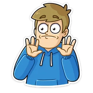 🙌 kreskówka, mężczyzna, gest, postać, emocja, ręce telegram sticker