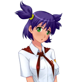 😯 Anime, Garota, Pioneiro, Soviético, Uniforme telegram sticker