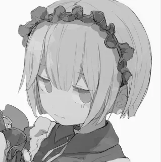😢 Anime Mädchen, Maid, Süß, Manga, Cartoon, Illustration telegram sticker