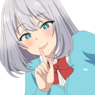 🤫 Anime, Dziewczyna, Ciii, Sekret, Słodkie, Manga, Postać, Ilustracja telegram sticker