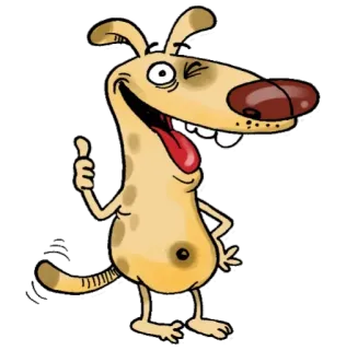 👍 cane, cartone animato, animale, divertente, umorismo whatsapp sticker