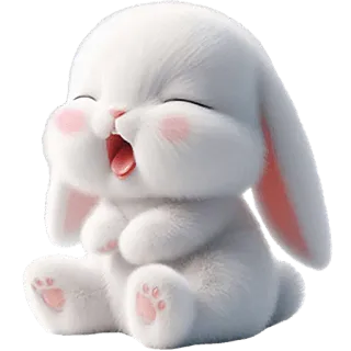 🤢 kelinci, imut, berbulu, binatang, menggemaskan telegram sticker