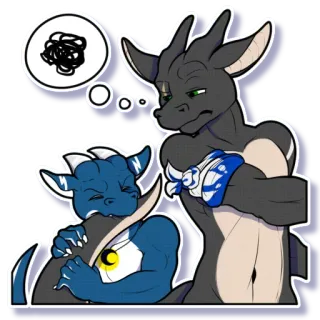 😅 Furry, Anthro, Drache, Fantasy, Kreatur, Cartoon, Sticker telegram sticker