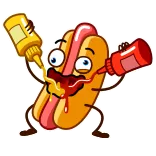 Juicy Hot Dog whatsapp stickers