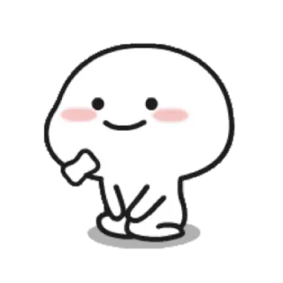☺️ carino, adorabile, kawaii, blob, semplice, amichevole telegram sticker