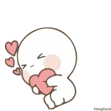 😍 愛, 可愛い, ハート, 漫画, 甘い, ロマンチック, 愛情 telegram sticker