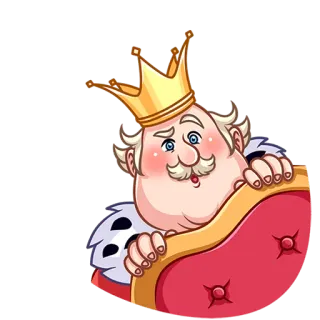 😯 왕, 왕족, 왕관, 만화, 캐릭터, 통치자 whatsapp sticker