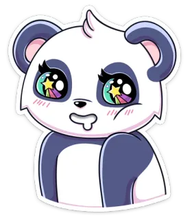🤤 Panda, Binatang, Lucu, Stiker, Kartun, Kawaii, Beruang whatsapp sticker