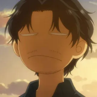 ⚽️ anime, homem, expressão, entediado, retrato telegram sticker