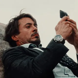 🤳 Tony Stark Iron Man iron man, tony stark, marvel, tecnología, científico, traje, superhéroe whatsapp sticker