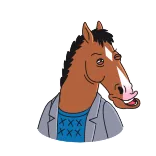 🙅‍♂️ BoJack Horseman лошадь, мультфильм, Netflix, БоДжек, животное, персонаж telegram sticker