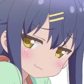 😏 Anime, Mädchen, Süß, Lächeln whatsapp sticker