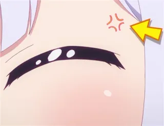 💢 Anime, Arrabbiato, Faccia, Personaggio, Manga telegram sticker