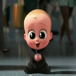 😍 Boss Baby The Boss Baby bébé, boss, costume, dessin animé, mignon telegram sticker