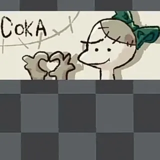 🧦 CoKA sticker, cartoon, character, drawing, cute, heart telegram sticker