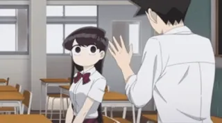 😶 Komi Shouko Komi Can't Communicate Anime, Escuela, Aula, Tímido/a, Komi-san no puede comunicarse, Manga telegram sticker