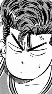 😐 anime, manga, angry, portrait telegram sticker