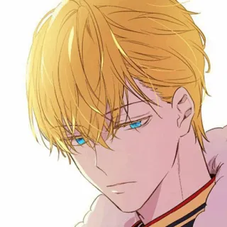 🌻 anime, manga, đẹp trai, tóc vàng, nam, nhân vật, chân dung telegram sticker